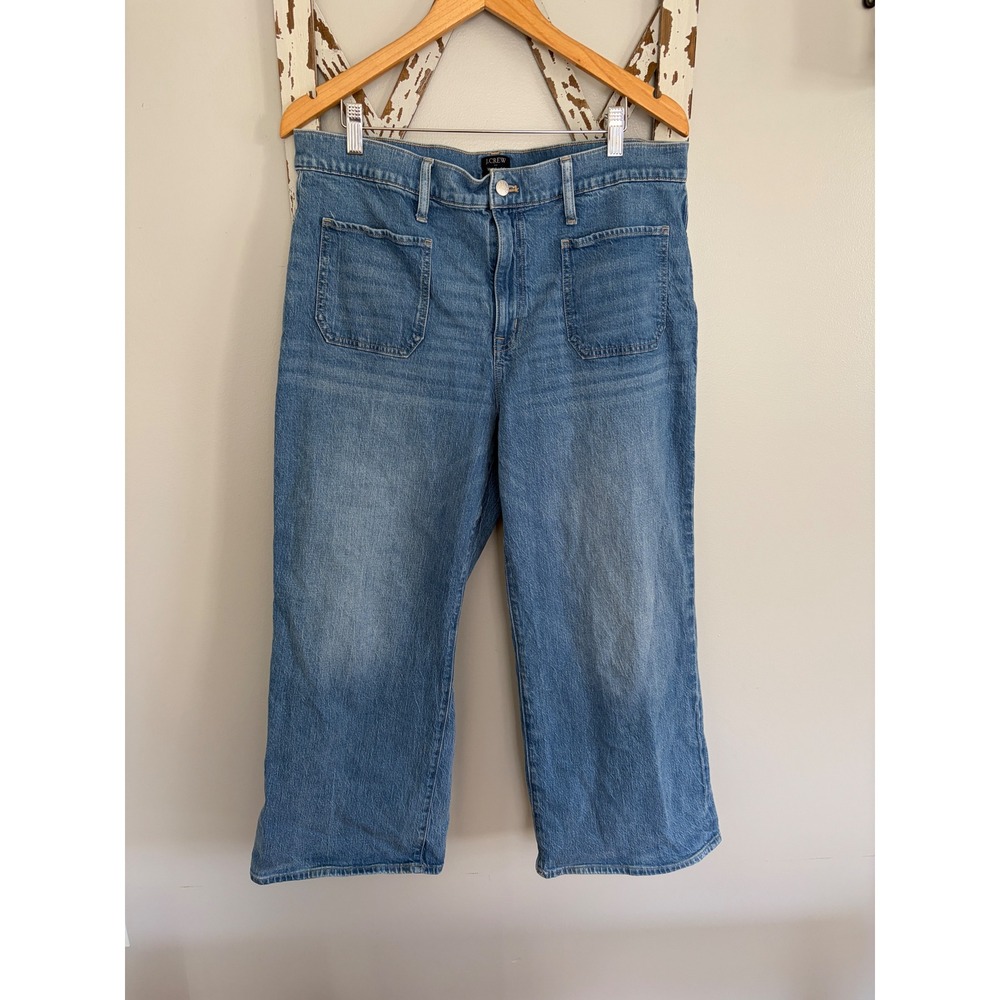 J.Crew Jeans Womens Wide Leg Crop‎ Denim Size 32